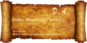 Daku Anasztázia névjegykártya